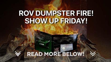 Rov Dumpster Fire Show Up Friday Take Back America County By County