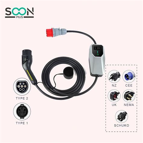 Portable EV Charger GB T Type 2 EV Charger 3 5kw 7kw 11kw China EV