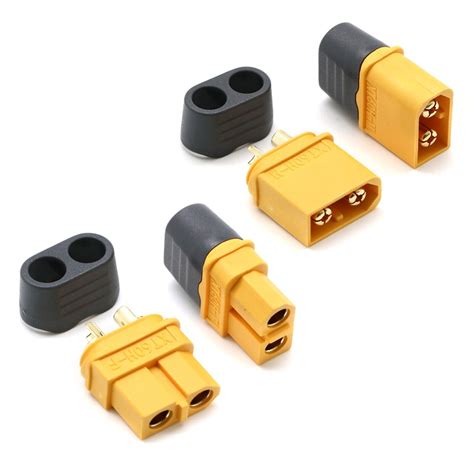 AMASS XT60 XT60H Male Female Connectors Pairs With Caps RC Plugs