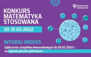 Konkurs Matematyka Stosowana Wydzia Informatyki Pb