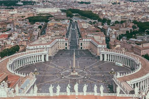 Panoramic on the st peter's square containing architecture, basilica ...