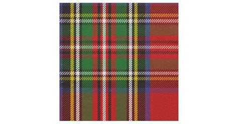 Scottish Clan Stewart Tartan Plaid Fabric | Zazzle