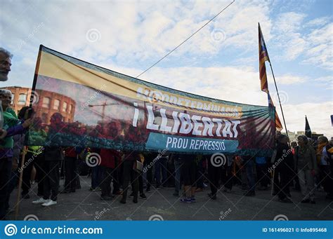 Catalan Demonstration Against Supreme Court Sentence Editorial Photo