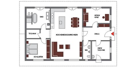 Bungalow Grundrisse Massiv Fertigh User Mit Garage Oder Carport