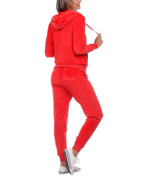 White Mark Womens Velour Tracksuit Loungewear 2pc Set And Reviews All