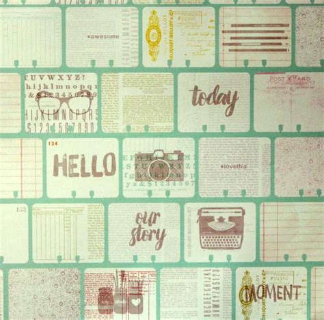 Recollections 12 X 12 Agua Ledger Patterned Scrapbook Paper Scrapbook