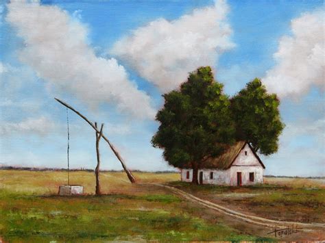 Old Farm House - Oil Painting - Fine Arts Gallery - Original fine Art Oil Paintings, Watercolor ...