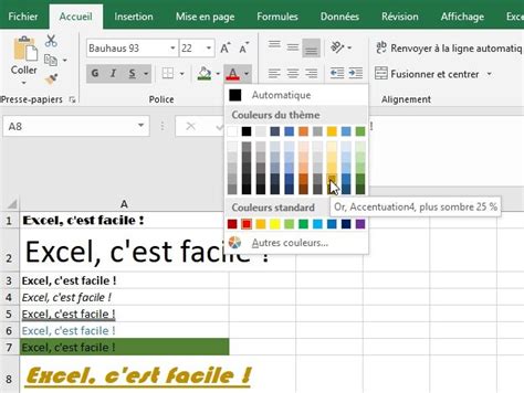 Apprendre à Utiliser Excel Pour Les Débutants La Mise En Forme De