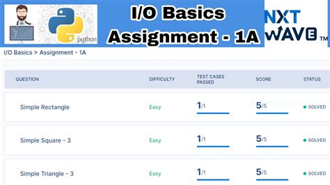 I O Basics Assignment A Answers Python Nxtwave Ccbp