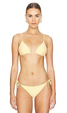 Onia Alexa Bikini Top In Citrus White Revolve