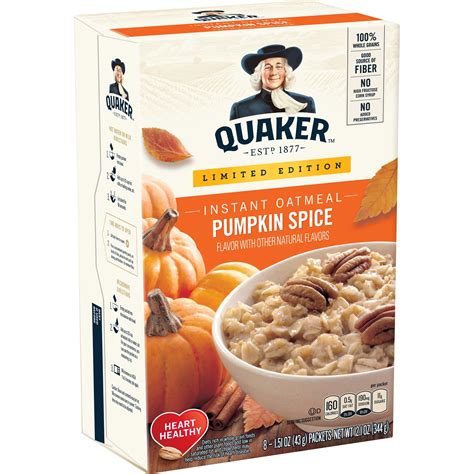 Quaker Instant Oatmeal Pumpkin Spice Oatmeal 8 Packets