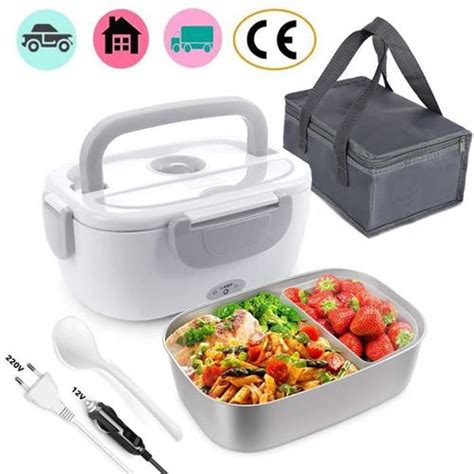 Boîte à Repas Chauffante 1 2L Isotherme Lunch Box Electrique Amovible