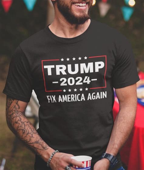 Trump 2024 Shirts Fix America Again Maga Trump 2024 T Shirt Etsy