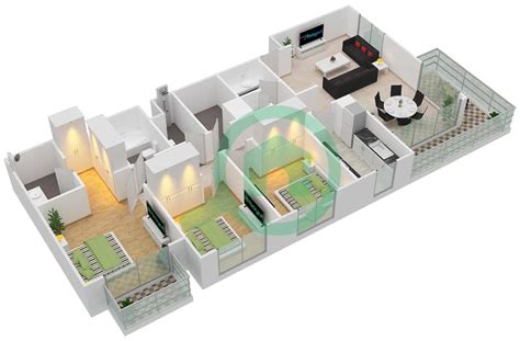 Floor Plans For Type Unit B Bedroom Apartments In Park Ridge