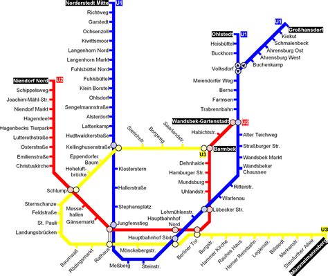 Hamburg Subway Map - ToursMaps.com