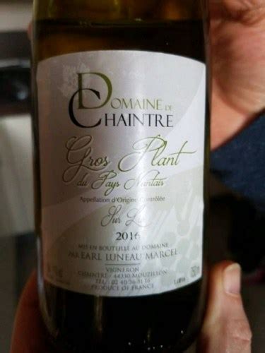 Domaine De Chaintre Gros Plant Du Pays Nantais Sur Lie Vivino