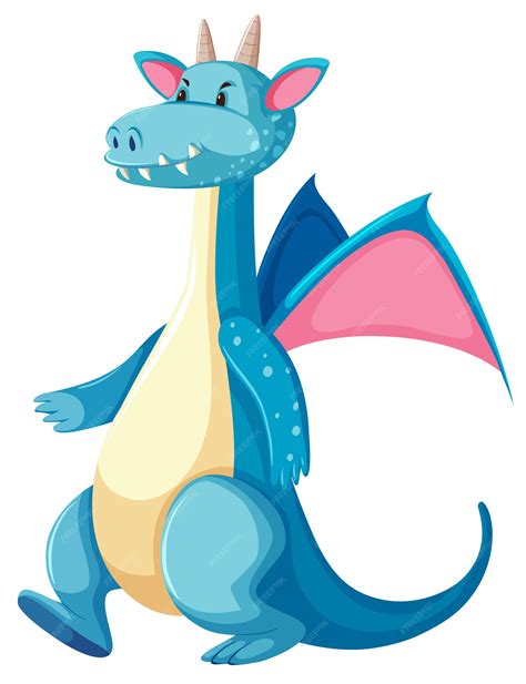 Premium Vector | A blue dragon character