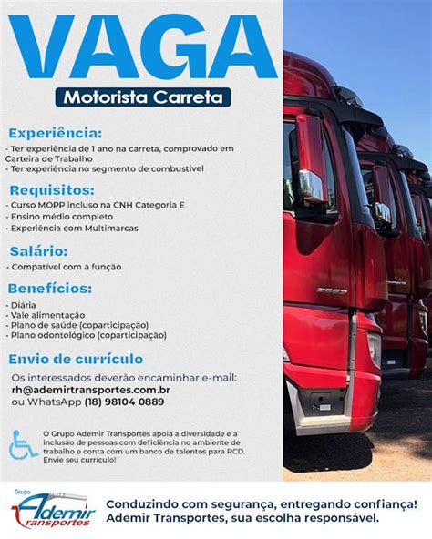 Ademir Transportes Est Contratando Motoristas Carreteiros Em Estados