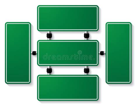 Rectangle Road Sign Green Stock Illustrations 267 Rectangle Road Sign