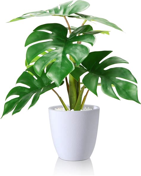 SOGUYI Pianta Finta 40cm Tropical Monstera Piante Finte Da Interno