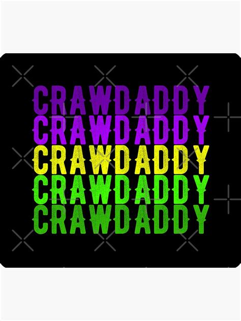 Crawdaddy Mardi Gras Word Art Sticker By Youcleverbunny Redbubble