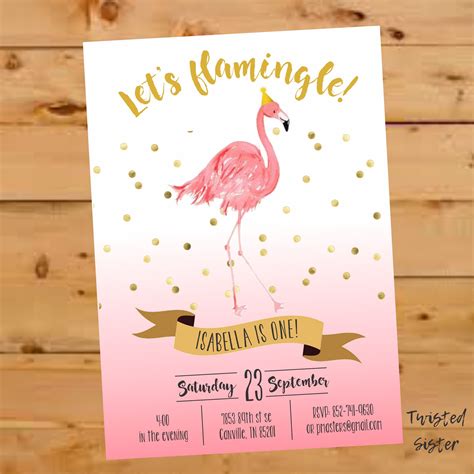 Flamingo Invitation Flamingo Party Invite Let S Flamingle Invite