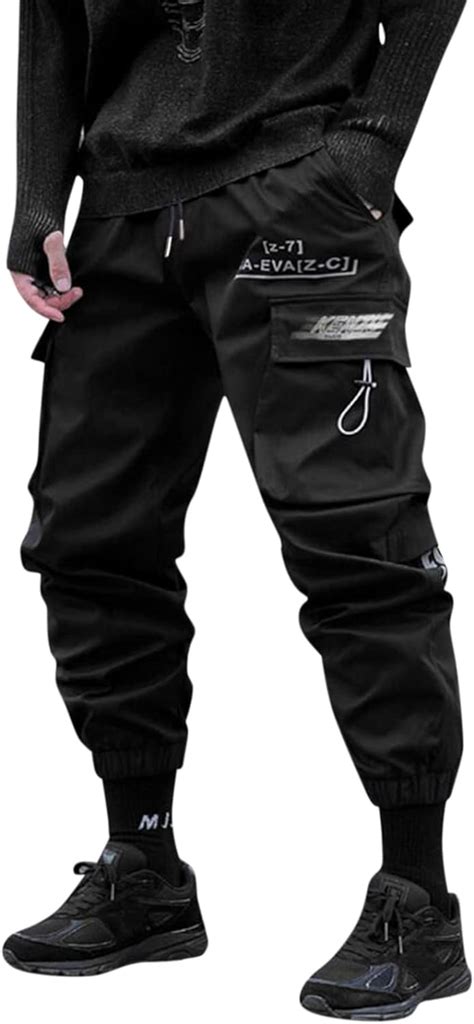 Generisch Herren Techwear Hosen Hip Hop Jogger Cargo Pants Baggy