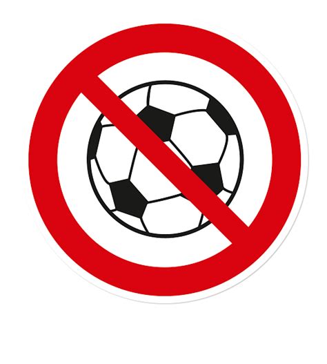 Verbotszeichen Fußball spielen verboten