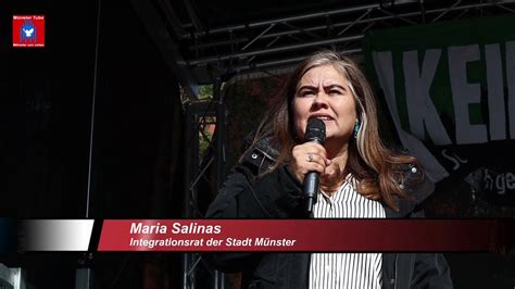 Protest gegen Michael Stürzenberger in Münster Rede Maria Salinas