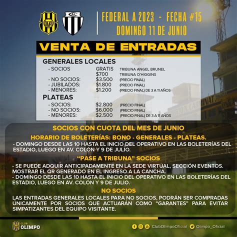 Club Olimpo On Twitter Venta De Entradas El Pase A Tribuna Puede