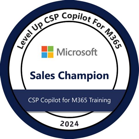 Level Up Csp Copilot For M365 Sales Champion Credly