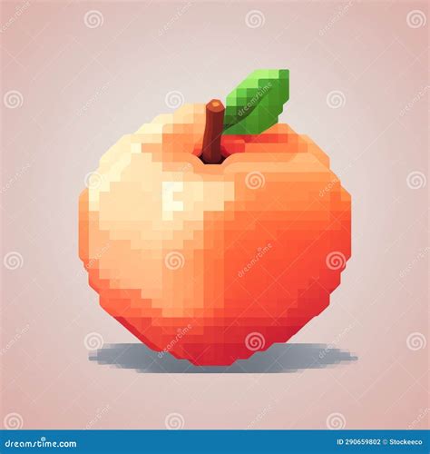 8 Bit Pixel Peach Fruits In Vector 274255562