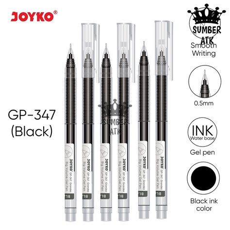 Jual Gel Pen Pulpen Pena Joyko Gp Grandez Hitam Biru Merah Mm