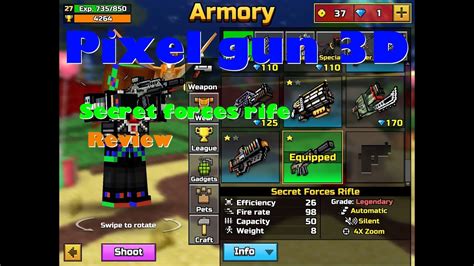 Pixel Gun D Secret Forces Rife Review Youtube