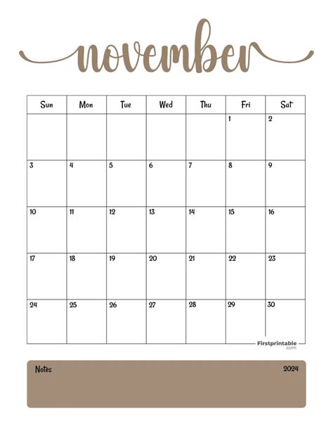 November 2024 Calendars | 40 Free Printable PDF