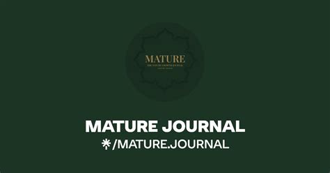 MATURE JOURNAL Instagram TikTok Linktree