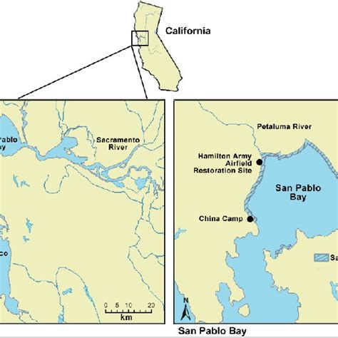 Location Of San Pablo Bay Within San Francisco Bay Left And Location