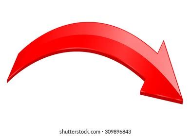 Red D Shiny Arrow Illustration Isolated Stock Illustration