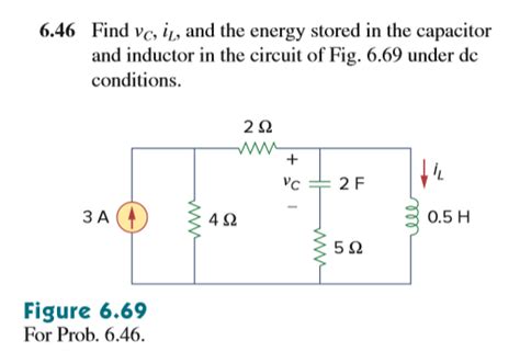 Solved Find Vc Il And The Energy Stored In The Chegg