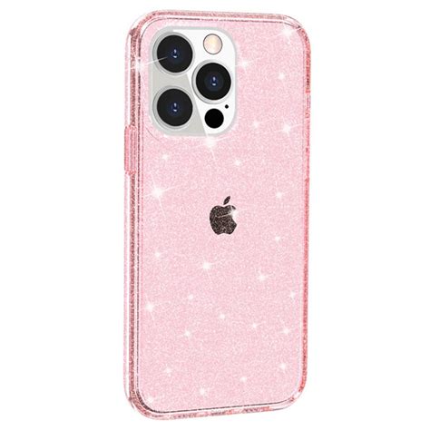 Glitrende IPhone 15 Pro Deksel Rosa Teknikkdeler No