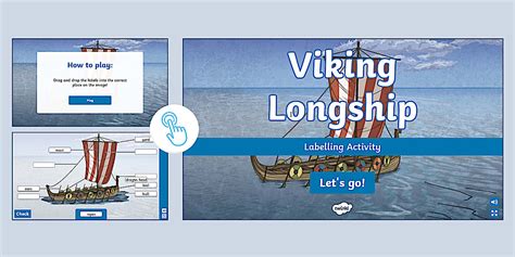 Viking Longship Interactive Labelling Activity Twinkl