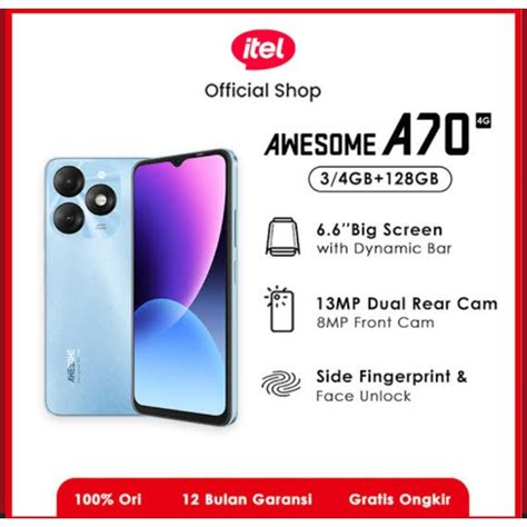 Jual Itel A70 Ram 4256gb L Baru L Garansi Resmi Shopee Indonesia