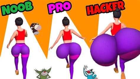 Noob Vs Pro Vs Hacker In Twerk Race 3d Oggy Jack And Bob Mactol