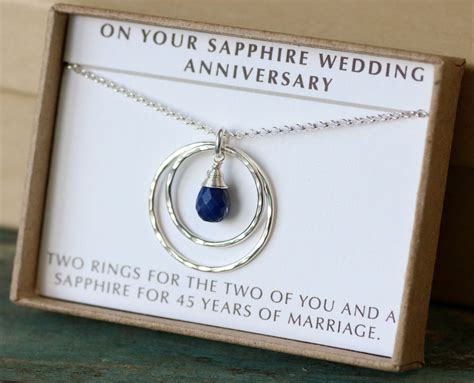 45th Anniversary Gift 45th Wedding Anniversary Gift Sapphire