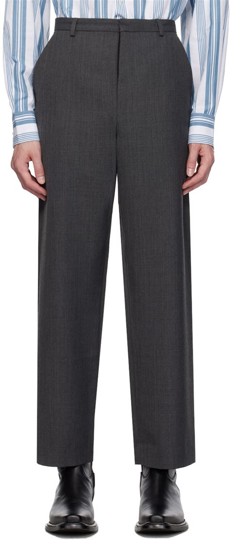 Acne Studios Gray Four Pocket Trousers SSENSE UK