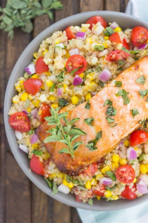 Honey Garlic Salmon And Quinoa Bowl Pumpkin N Spice