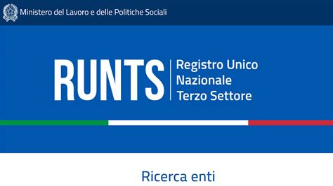 Registro Unico Del Terzo Settore RUNTS Aperto Alla Consultazione