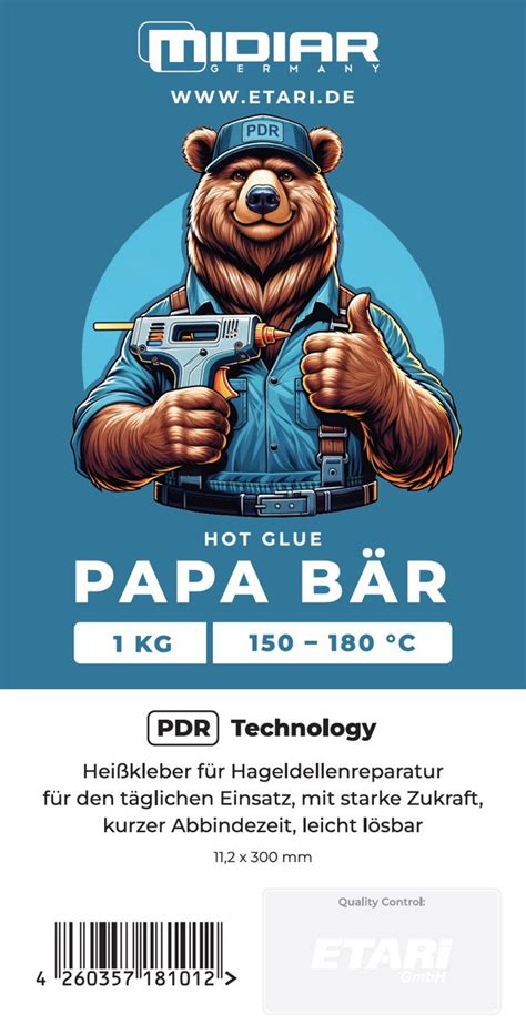 PAPA BÄR hot glue the best and strongest hot glue in our range gentle on paintwork