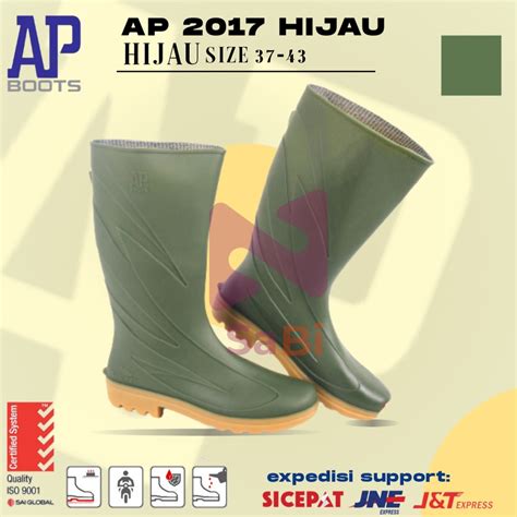 Jual Sepatu Boot Tinggi Ap Boots Hijau Tua Kebun Pertanian