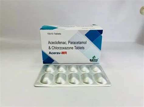 Aceclofenac Mg Paracetamol Mg Acerav Mr At Rs Box